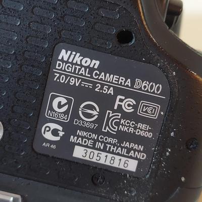 Nikon D600 Digital SLR Camera Body (O-BBL)