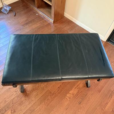 Leather Cushioned Coffee Table / Bench