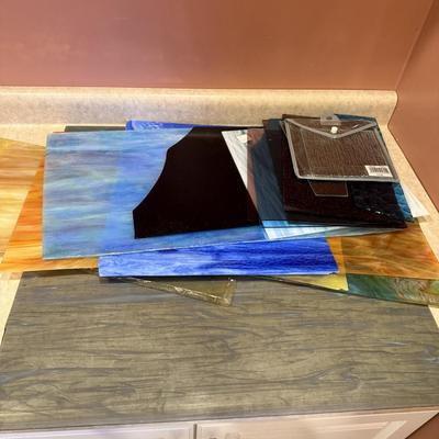 Stained Glass Pieces and Copper Foiler