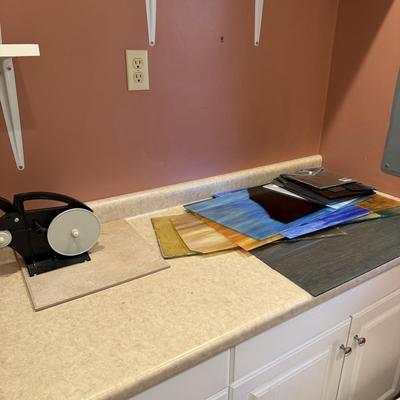 Stained Glass Pieces and Copper Foiler