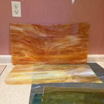 Stained Glass Pieces and Copper Foiler