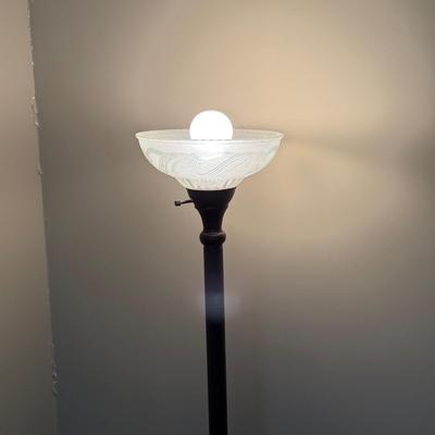 Torchiere Floor Lamp, Table Lamp & Two Extra Shades