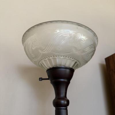 Torchiere Floor Lamp, Table Lamp & Two Extra Shades