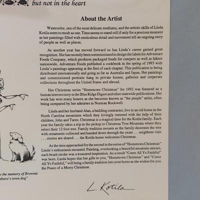 Signed & Numbered Print “Come All Ye Faithful” by Linda Kotila w/ More Holiday Decor (WS-BBL)