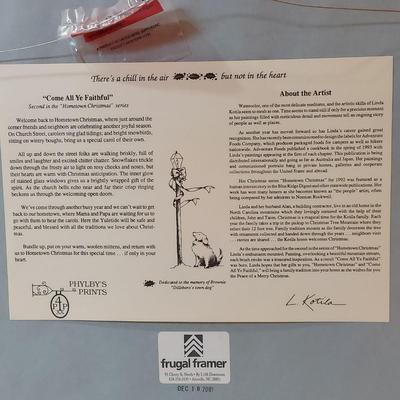 Signed & Numbered Print “Come All Ye Faithful” by Linda Kotila w/ More Holiday Decor (WS-BBL)