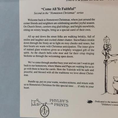 Signed & Numbered Print “Come All Ye Faithful” by Linda Kotila w/ More Holiday Decor (WS-BBL)