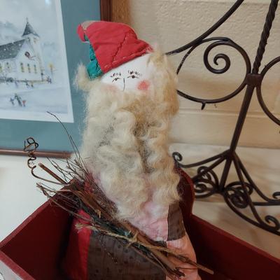 Signed & Numbered Print “Come All Ye Faithful” by Linda Kotila w/ More Holiday Decor (WS-BBL)