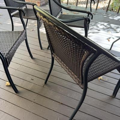 Glass Top Patio Table and Chairs