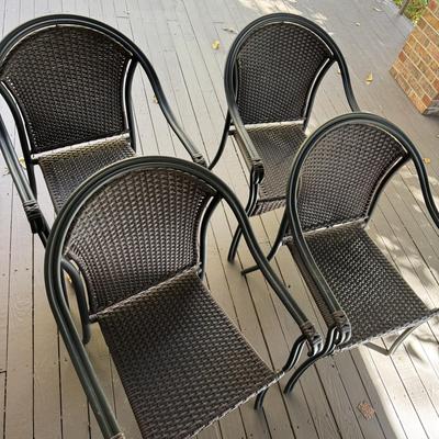 Glass Top Patio Table and Chairs
