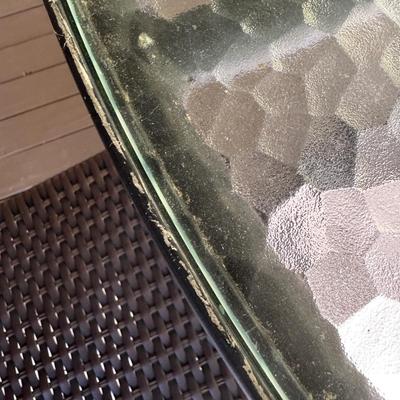 Glass Top Patio Table and Chairs