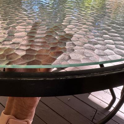 Glass Top Patio Table and Chairs