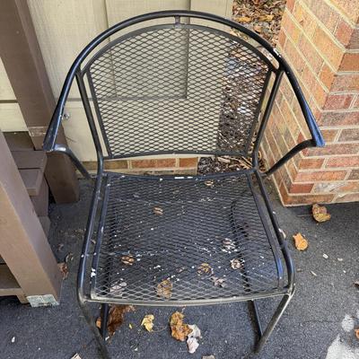 Two Metal Patio Chairs