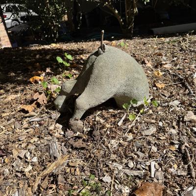 Digging Concrete Dog Statue