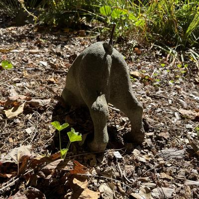 Digging Concrete Dog Statue