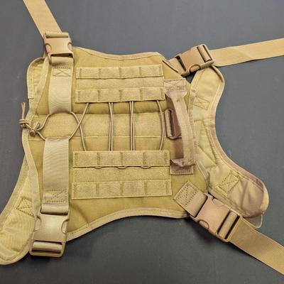 Tactical Dog Vest Size L Adjustable Military Style Dog Harness & EMT Harness