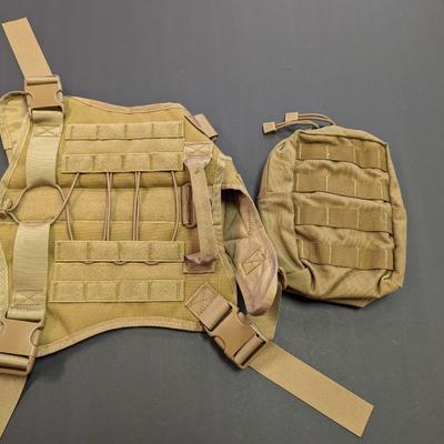 Tactical Dog Vest Size L Adjustable Military Style Dog Harness & EMT Harness