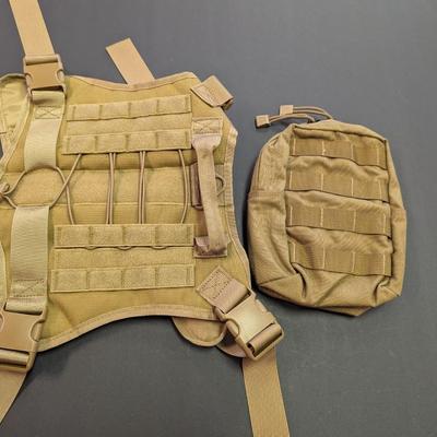 Tactical Dog Vest Size L Adjustable Military Style Dog Harness & EMT Harness