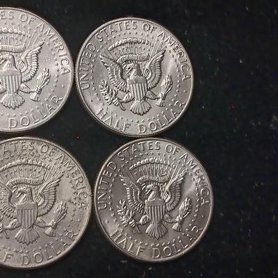 EIGHT 1964 KENNEDY SILVER HALF DOLLARS