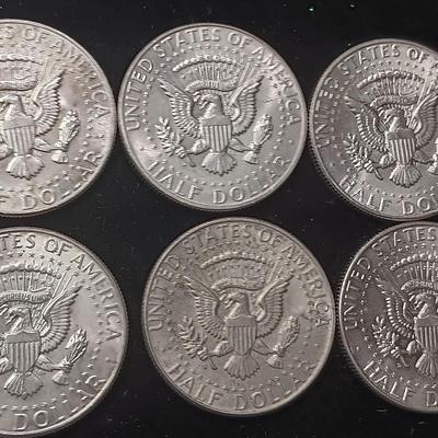 EIGHT 1964 KENNEDY SILVER HALF DOLLARS