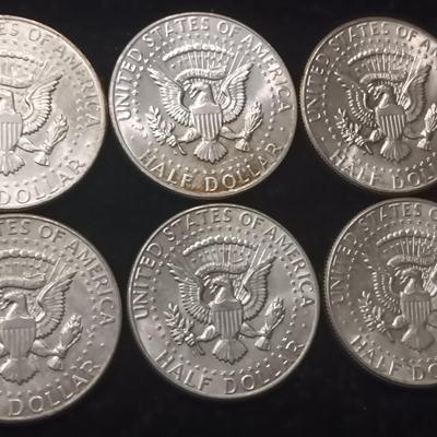 TEN 1964 KENNEDY SILVER HALF DOLLARS