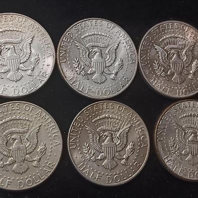 TEN 1964 KENNEDY SILVER HALF DOLLARS