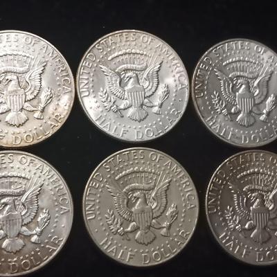 TEN 1964 KENNEDY SILVER HALF DOLLARS