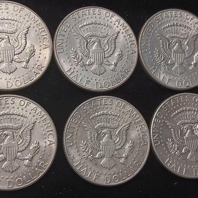 TEN 1964 KENNEDY SILVER HALF DOLLARS