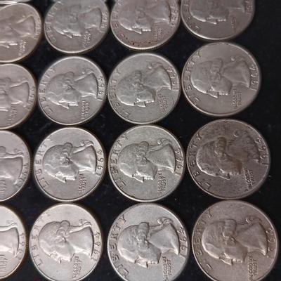 38 WASHINGTON 1964-P & TWO 1964-D SILVER QUARTERS