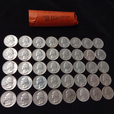 38 WASHINGTON 1964-P & TWO 1964-D SILVER QUARTERS
