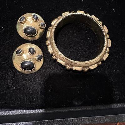 Jewelry - Luisa Conti Brass cuff & earrings