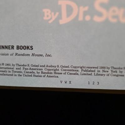 Vintage 1988 Dr. Seuss "One Fish Two Fish Red Fish Blue Fish" Beginner Book - Excellent Condition