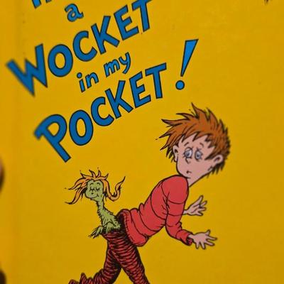 Vintage 1974 Dr. Seuss "There's a Wocket in my Pocket!" Hardcover Book, Perfect New Condition, First