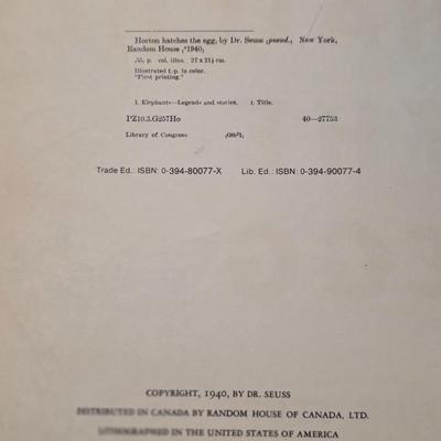 Horton Hatches the Egg by Dr Seuss