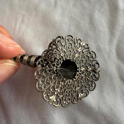 10K Filagree & Tussie Mussie/Boutonnière Pin (K-SS)