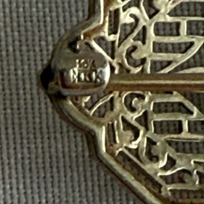 10K Filagree & Tussie Mussie/Boutonnière Pin (K-SS)