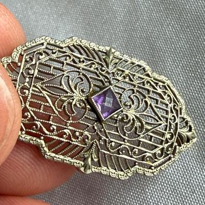 10K Filagree & Tussie Mussie/Boutonnière Pin (K-SS)