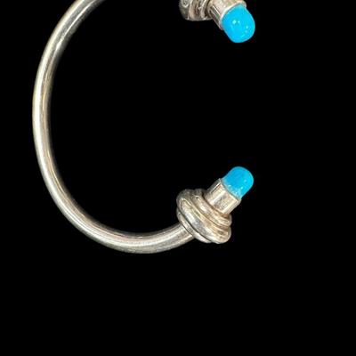 Jewelry - Sterling Cuff with Turquoise End tips - signed piece