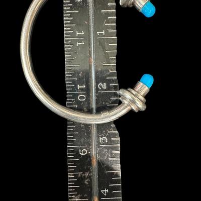 Jewelry - Sterling Cuff with Turquoise End tips - signed piece