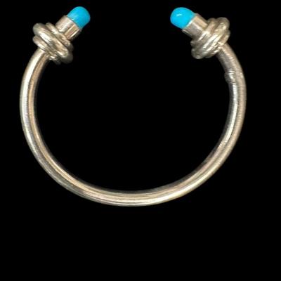 Jewelry - Sterling Cuff with Turquoise End tips - signed piece