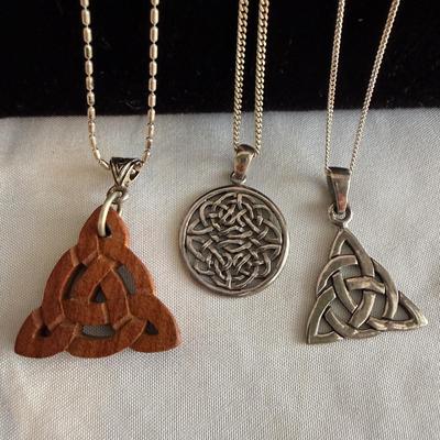 Celtic Infinity and Trinity Knots with More Sterling Silver Jewelry (K-SS)