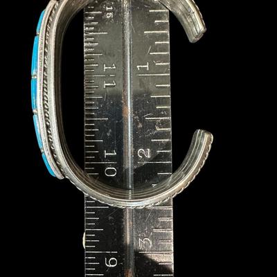 Jewelry - Sterling & turquoise inlay cuff