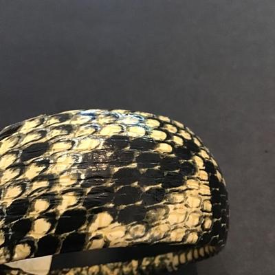 Leather like snake skin bracelet