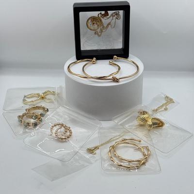 LOT 252J: Two Necklaces, Variety of Earrings & More