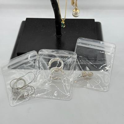 LOT 253J: Jewelry Tree w/ Small Collection of Jewelry