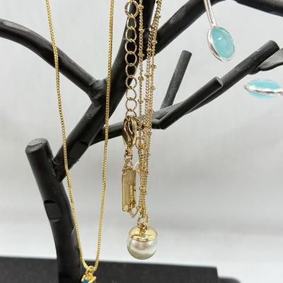 LOT 253J: Jewelry Tree w/ Small Collection of Jewelry