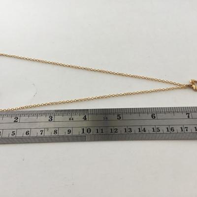 Unmarked gold tone heart fashion necklace