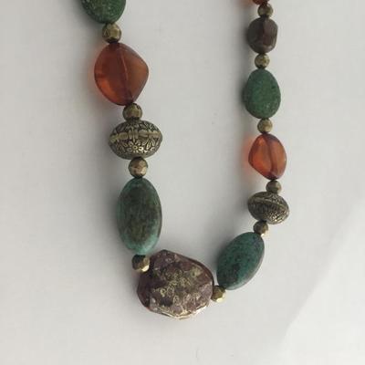 Colorful beaded fashion. Necklace