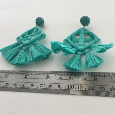 Turquoise color statement earrings