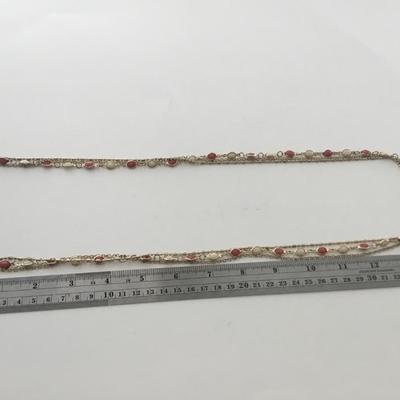 Gold tone multilayer beautiful fashion necklace