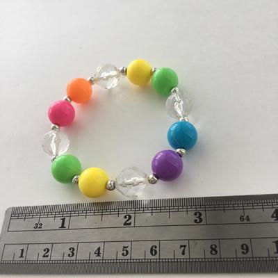 Rainbow stretchy beaded bracelet